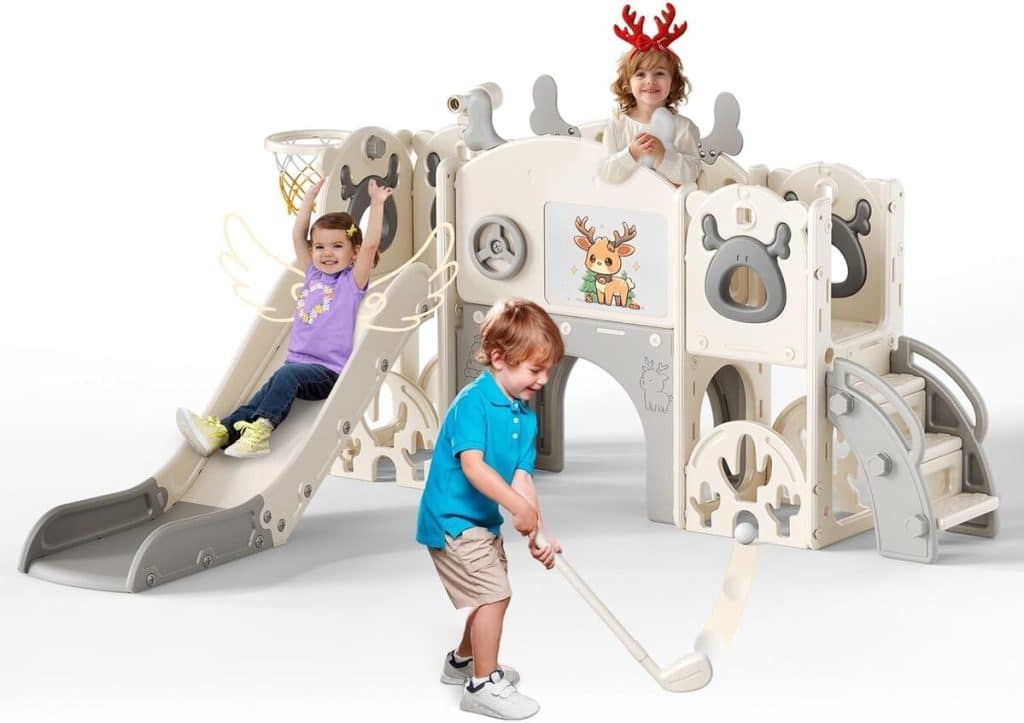 Test du kit toboggan 11 en 1 pour tout-petits : montage facile et ludique