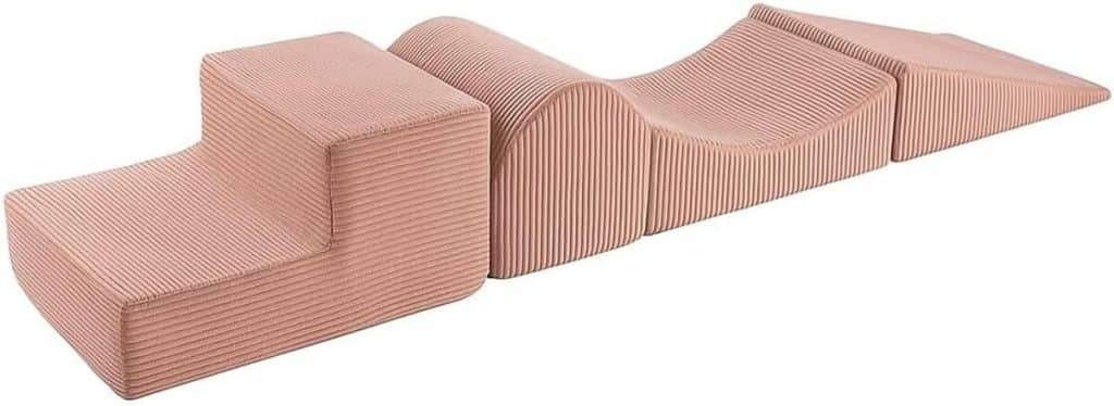 Test du parcours motricité Meowbaby en mousse rose clair