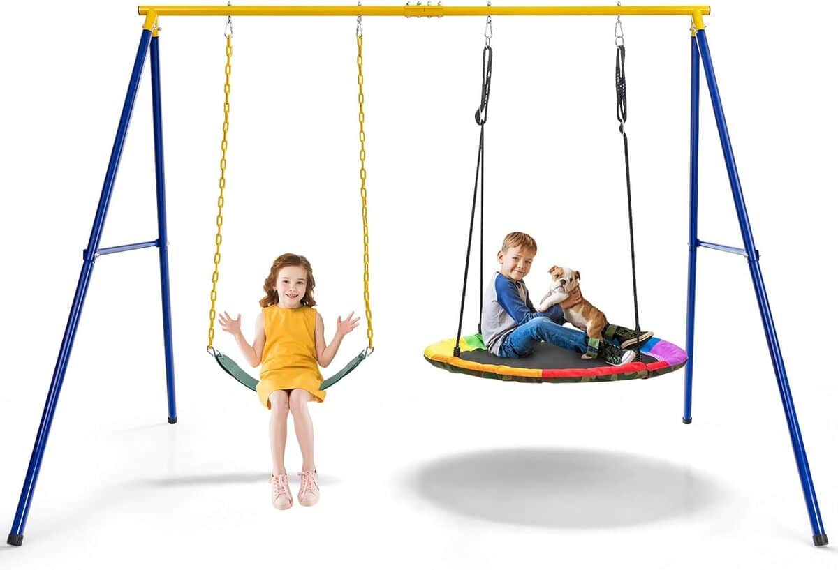 Test du portique balançoire Costway : idéal pour toute la famille