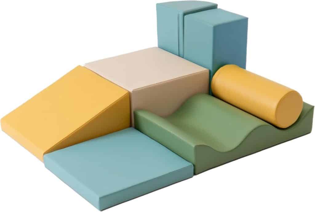 Test : iglu soft play 7 blocs de motricité pastel sea
