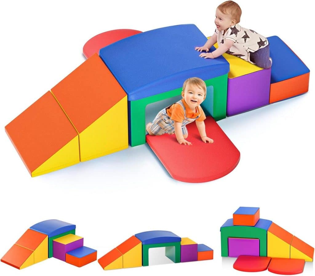 Test : jouets d'escalade Lischwert pour bébé - blocs de construction en mousse