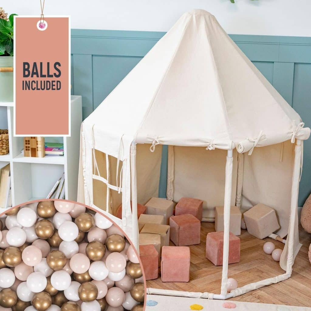 Test : tente de jeu pliable KiddyMoon avec 700 balles