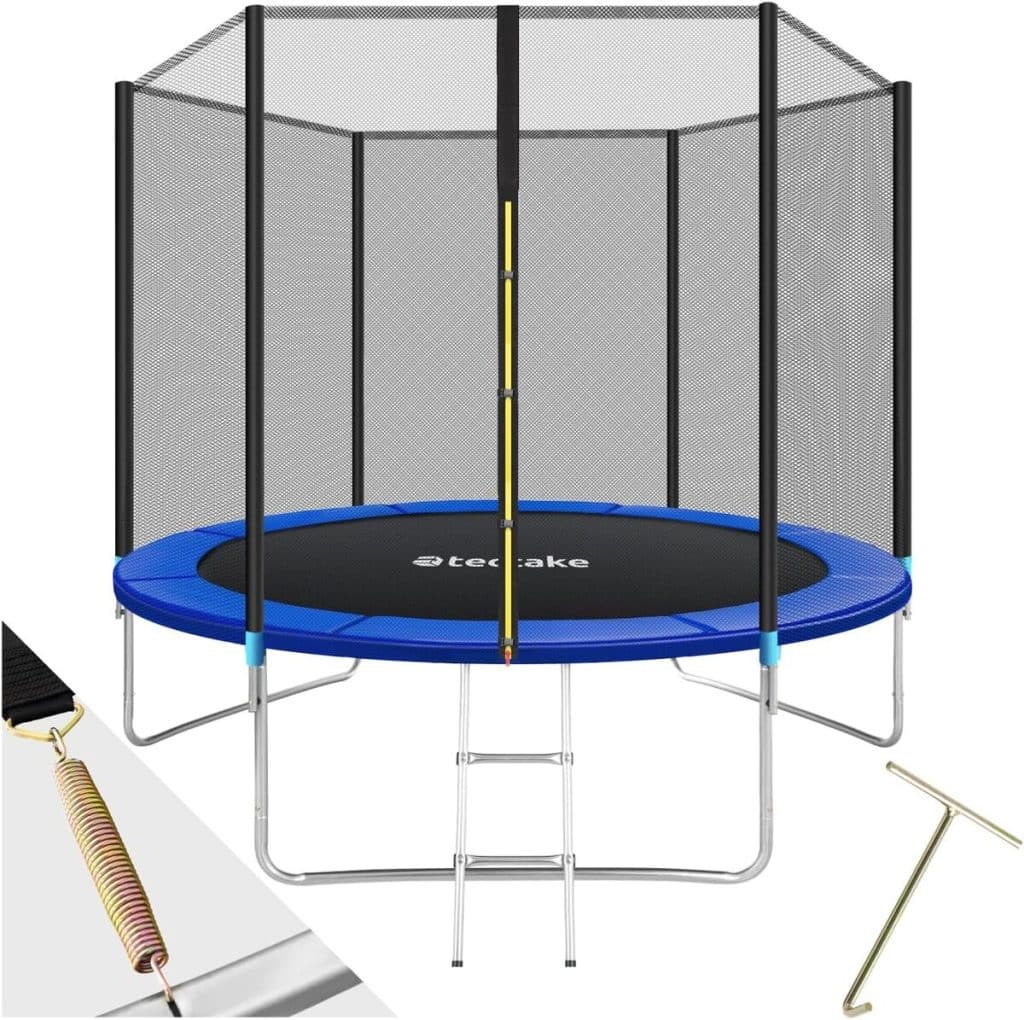 Test : trampoline tectake Ø 305 cm, sécurité maximale