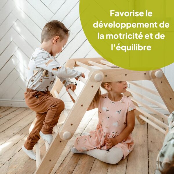 Ette Tete FIPITRI® • Triangle d'escalade Modifiable 5 Segments (sans Rampe)