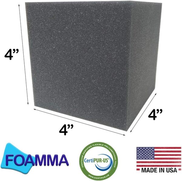 Foamma Cubes/blocs en mousse de charbon de bois pour gymnastique, parcs de skateboard, BMX, trampoline Arenas 10,2 x 10,2 cm