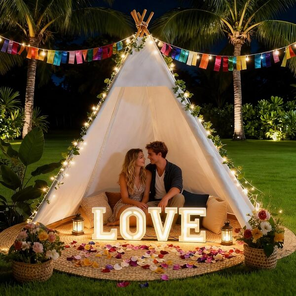 Betterhood Grand tipi de 2,1 m pour Adultes, Enfants, Tente de Jeu d'intérieur et d'extérieur avec Sac de Transport, Toile à 5 côtés pour fête, Mariage, Accessoire Photo, Blanc