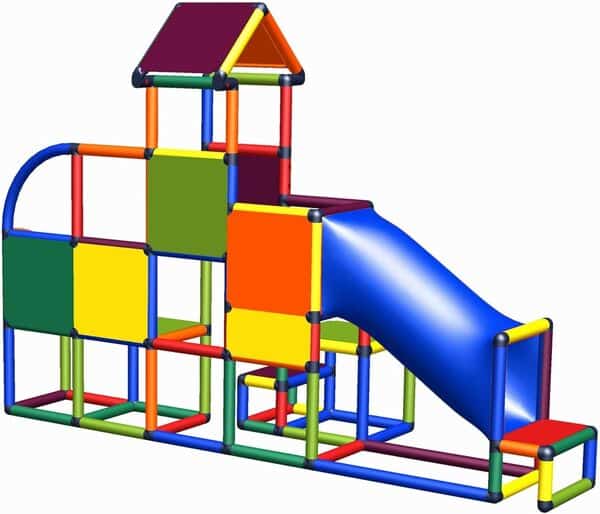 move and stic Tour de jeu UDO avec tunnel d'éveil pour le jardin ou la chambre d'enfant Adventure House 6034