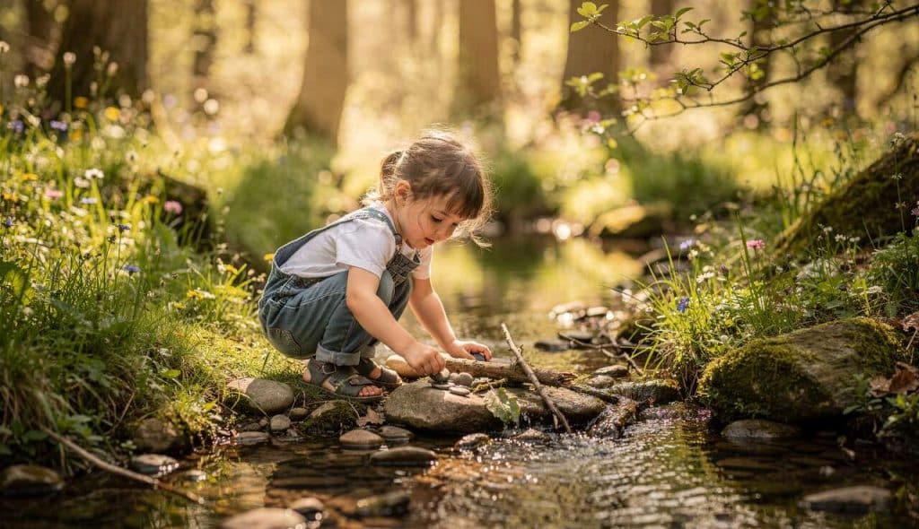5 activités Montessori pour éveiller votre enfant dans la nature