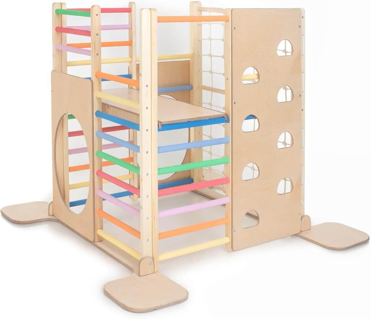 Test de la tour d'escalade en bois HomeForDreams Montessori pour tout-petits