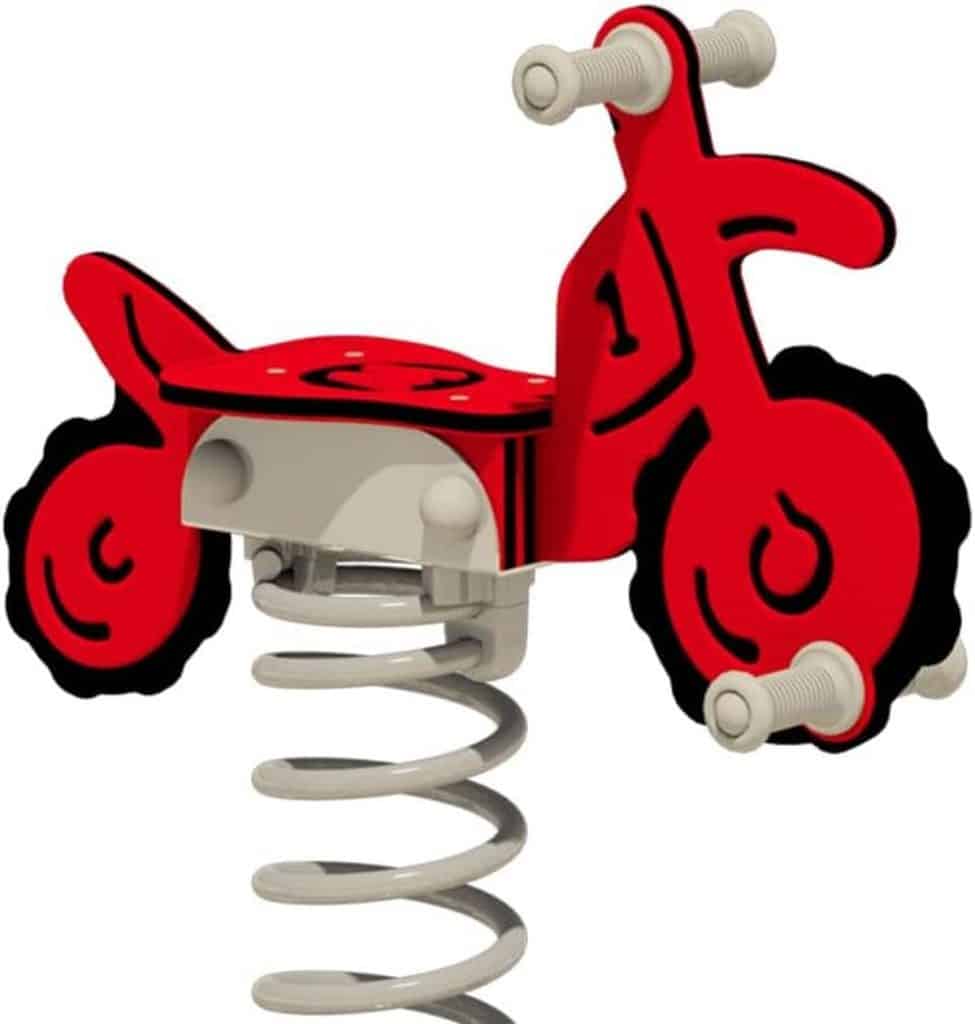 Test de la WICKEY PRO : bascule à ressort Trickey rouge pour aires de jeux d'extérieur
