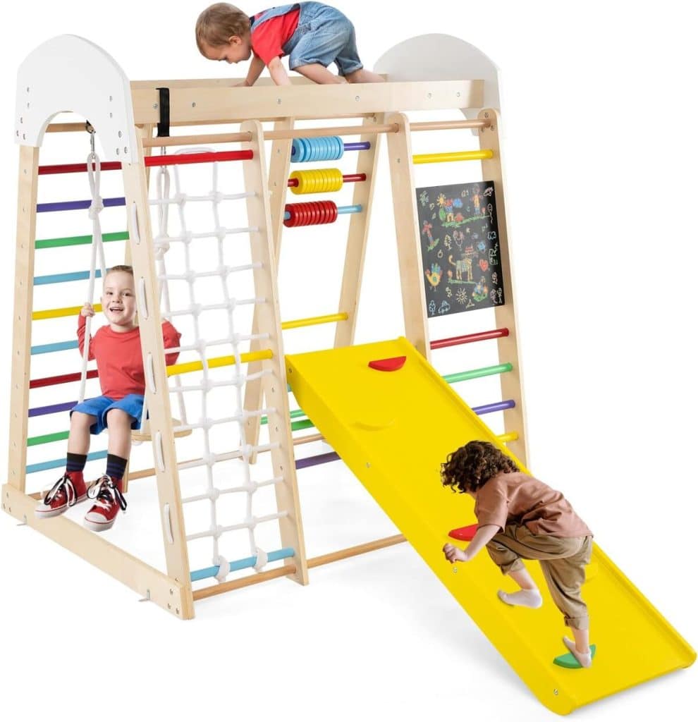 Test de l'aire de jeux 7 en 1 COSTWAY : idéal intérieur Montessori