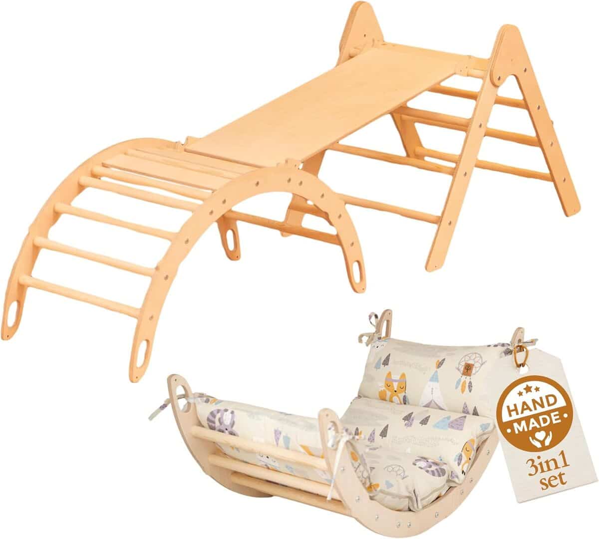 Test WoodsCraft : arche et triangle d'escalade pour enfants Montessori