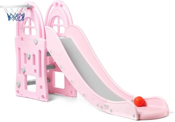 Toys Toboggan XL - Rose- Toboggan pour Jardins, Parcs et intérieurs. Jeux d'extérieurs idéales pour Filles et garçons