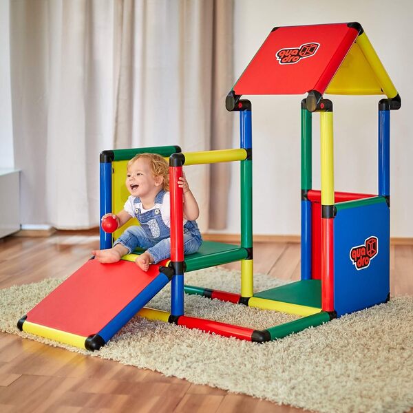 Quadro Adventure - Structure d'escalade pour Intérieur et Extérieur - Favorise Le Développement des Enfants - Modulable et Extensible - De 6 Mois à 6 Ans