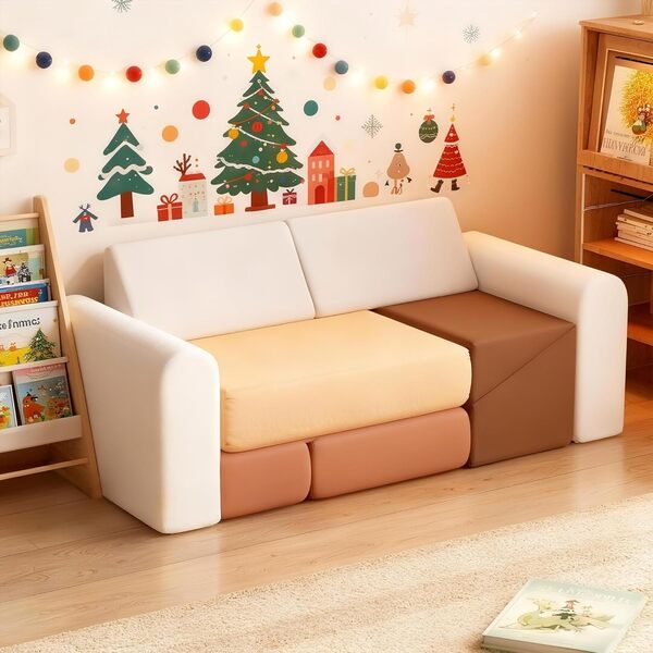BanaSuper Blocs Mousse Éducatifs Modulables | Équipement de Jeu Souple pour Bébé | Canapé-lit de Jeu pour Enfants | Canapé-lit en Mousse pour Tout-Petits | Blocs en Mousse pour Grimper et Ramper