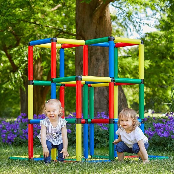 Quadro Pyramide d’Escalade – Structure d’Escalade modulaire pour Enfants, à partir de 12 Mois, 16 modèles, intérieur & extérieur, 237 pièces, certifiée TÜV