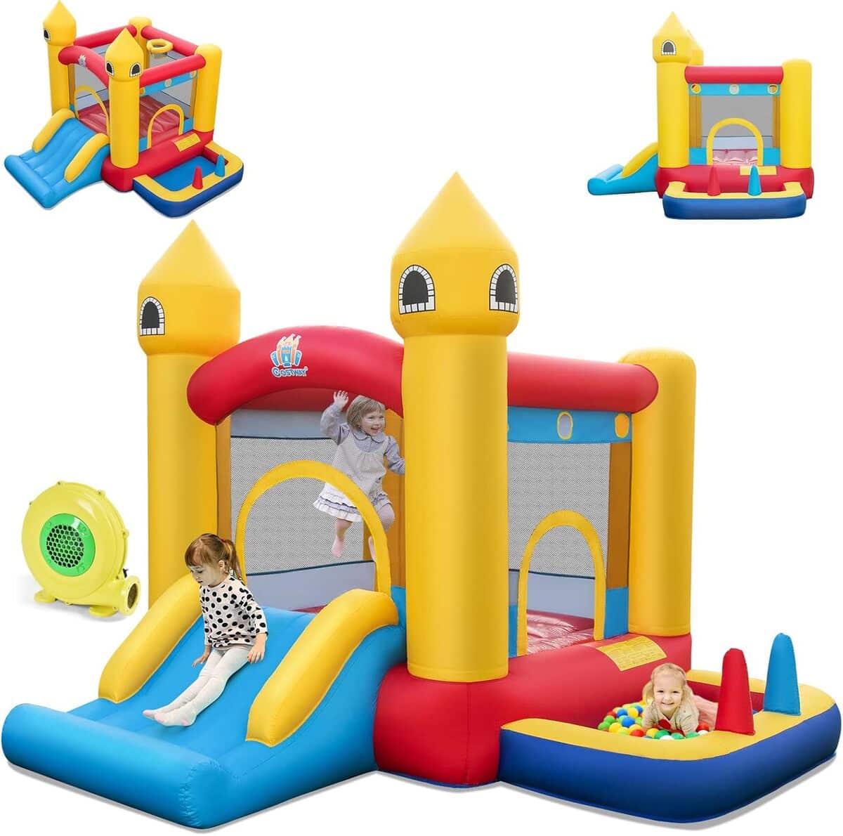 Test du château gonflable 2 en 1 COSTWAY : toboggan et trampoline pour enfants