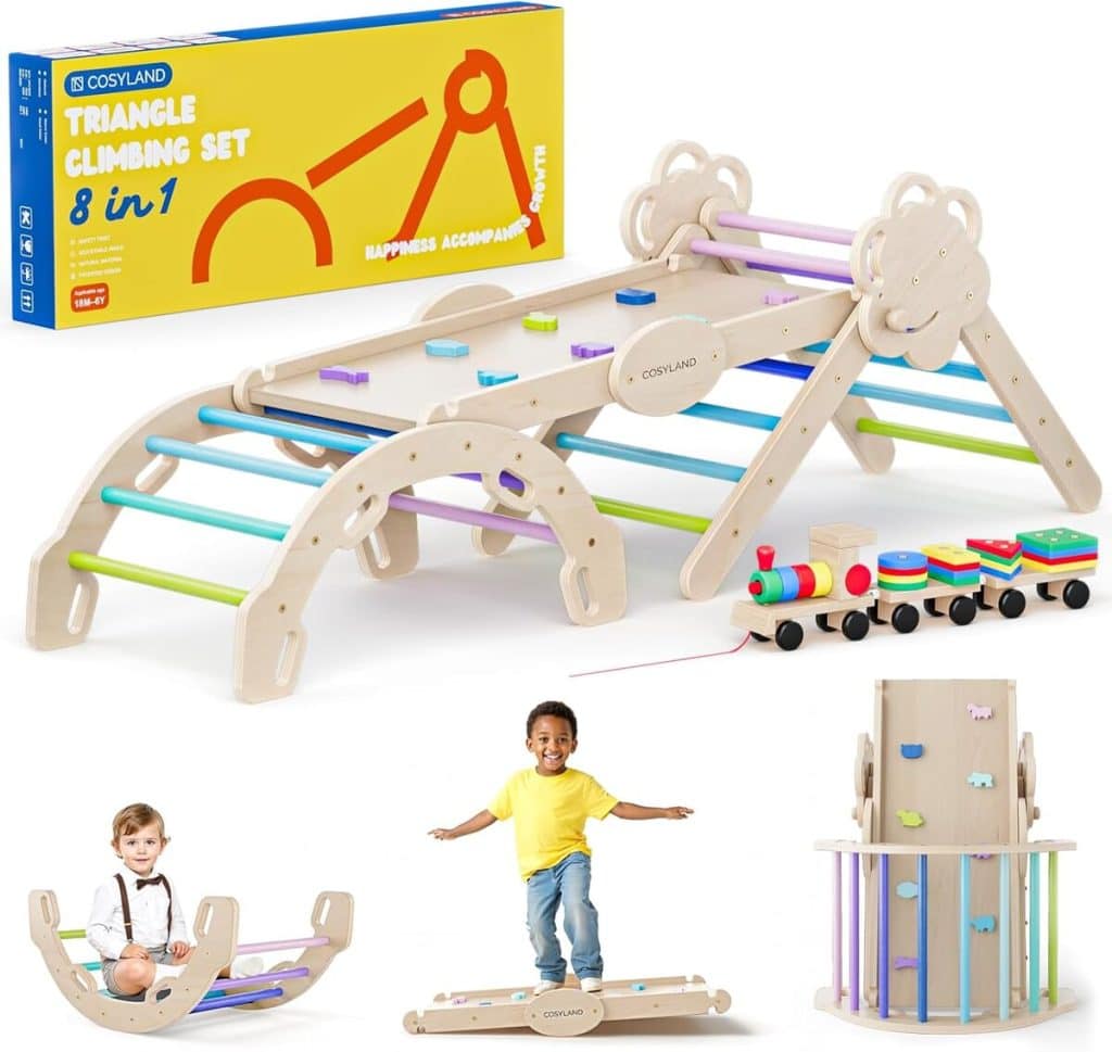 Test : triangle d'escalade Cosyland Montessori 8-en-1