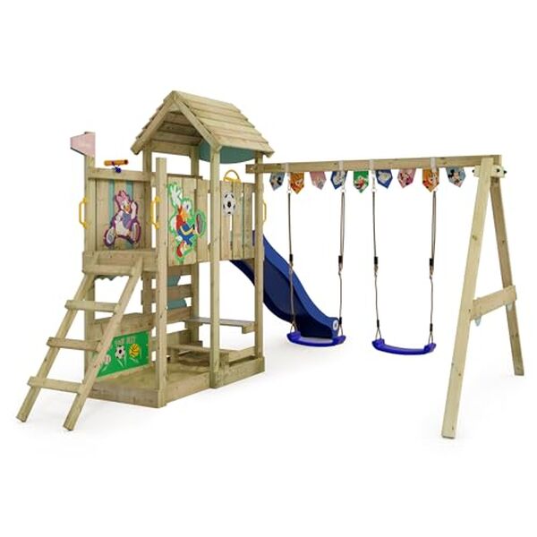 Découvrez notre test complet de l'aire de jeux en bois Wickey Adventure pour offrir à vos enfants des moments de plaisir et de découverte en toute sécurité.