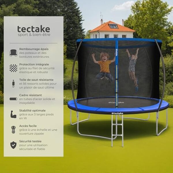 Découvrez notre test complet du trampoline tectake Ø305 cm. Sécurité, fun et qualité au cœur de cet équipement idéal pour petits et grands. Conseils et avis pour choisir le bon trampoline pour vos loisirs.