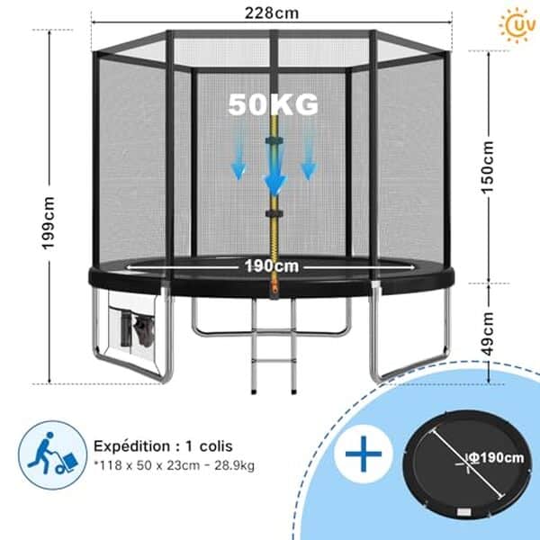 Découvrez notre test complet du trampoline extérieur Devoko : sa robustesse promet des heures de plaisir en famille et une sécurité optimale pour tous.