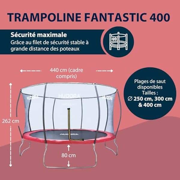 Découvrez notre test détaillé du trampoline Hudora Fantastic avec filet de sécurité : analyse de la sécurisation, du montage et des performances pour un maximum de plaisir en toute tranquillité