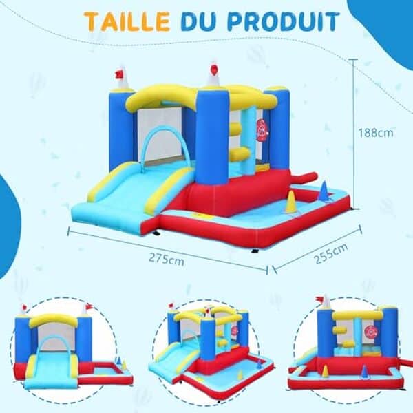 Découvrez notre test complet du château gonflable coloré LEADZM pour enfants : divertissement et sécurité au rendez-vous avec ce jeu gonflable haut en couleur qui promet des heures d'amusement en toute tranquillité