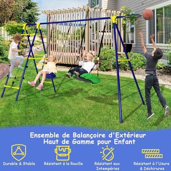 Découvrez notre test du portique 5 en 1 Dreamade : une aire de jeux extérieure polyvalente qui ravira vos enfants grâce à ses multiples fonctionnalités.