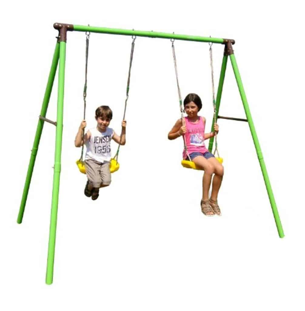 Test de la balançoire en métal Desconocido : 2 sièges robustes pour enfants