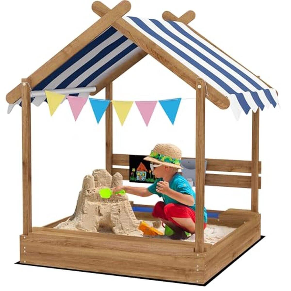 Test du bac à sable maison Outsunny : jeux en plein air pour enfants