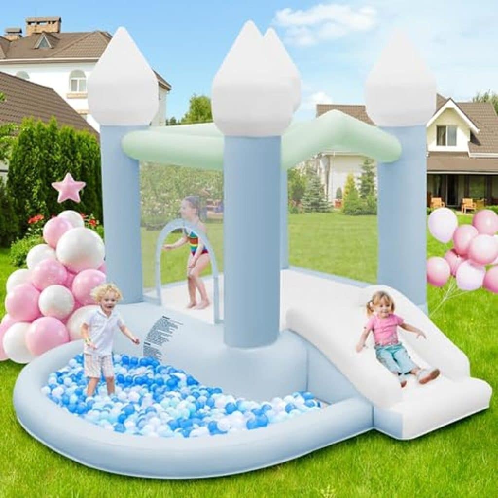 Test du château gonflable FBSPORT avec piscine et trampoline