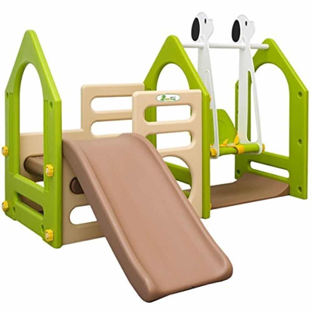 Test du portique LittleTom 1-6 ans avec balançoire et toboggan