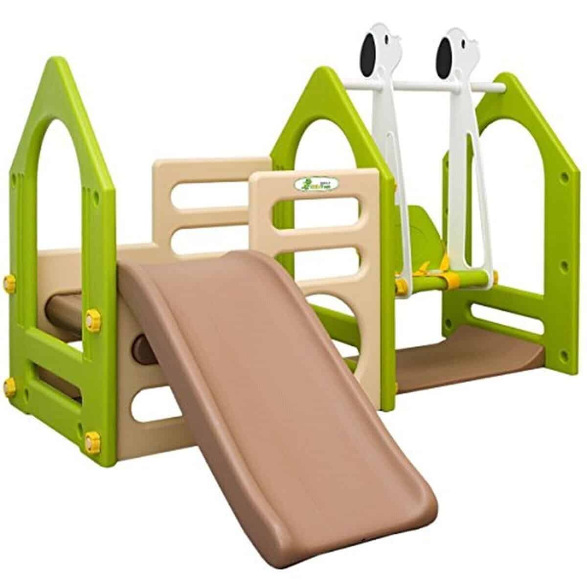 Test du portique LittleTom 1-6 ans avec balançoire et toboggan