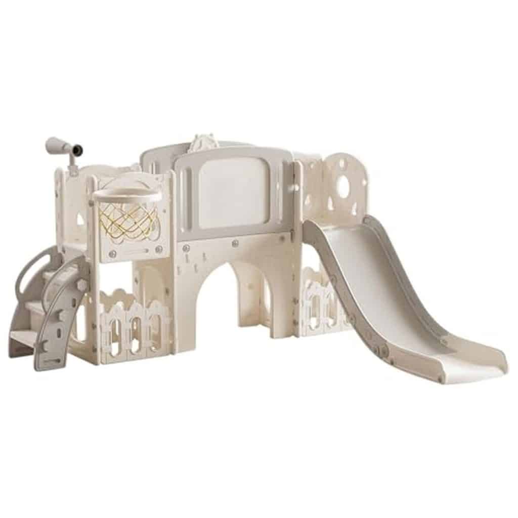 Test du toboggan Prokoke XST-Grey White : intérieur et extérieur pour enfants