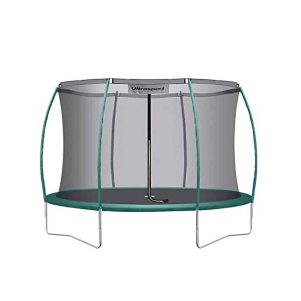 Test du trampoline extérieur Ultrasport Deluxe 244 cm : sécurité et fun garantis