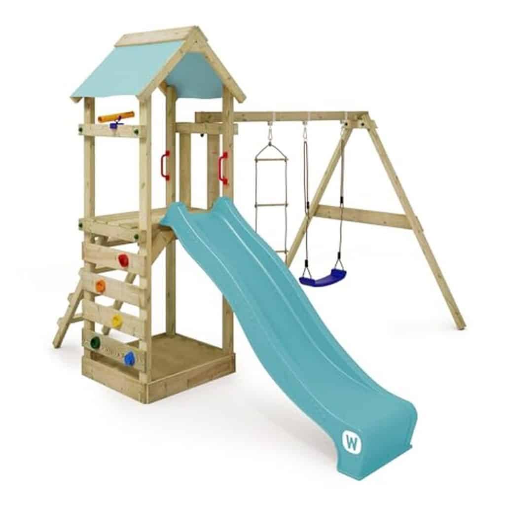 Test : portique Wickey FreeFlyer avec balançoire et toboggan