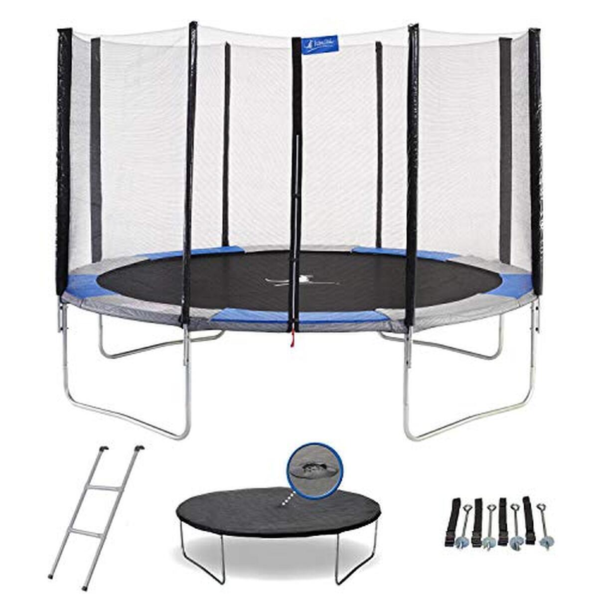 Test trampoline Kangui Ralli 360 cm : mixte enfant bleu/gris