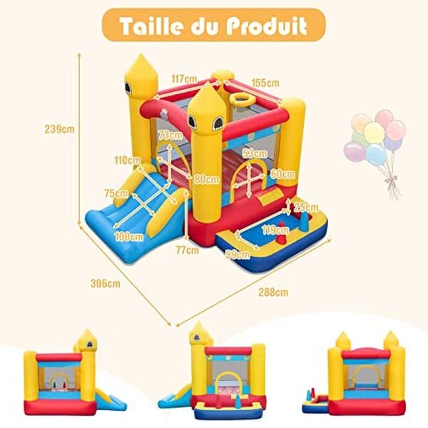 Apportez du fun à vos enfants avec notre test complet du château gonflable 4-en-1 Goplus conçu pour des heures de jeu en extérieur