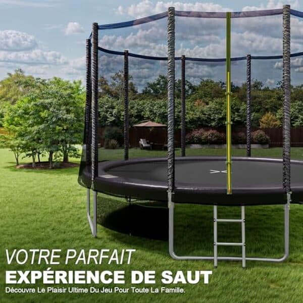 Découvrez notre avis sur le trampoline JUMMICO 366 cm : un équipement idéal pour enfants et jardins. Sécurité, qualité et amusement garantis  !