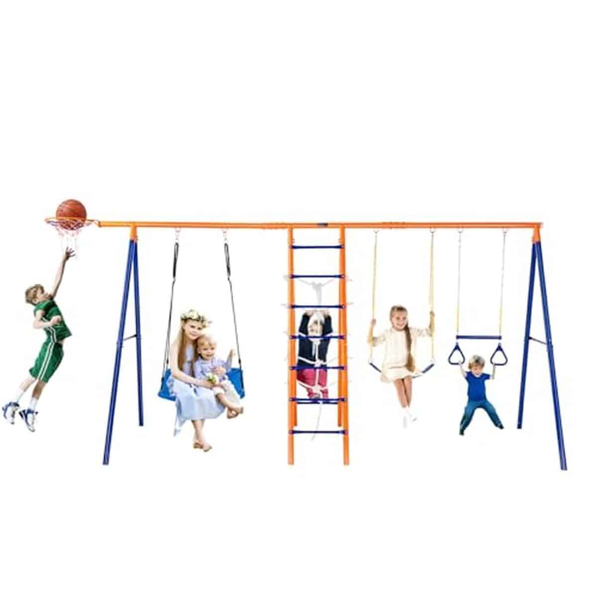 Test du portique VEVOR 6-en-1 : balançoire et plus pour vos enfants